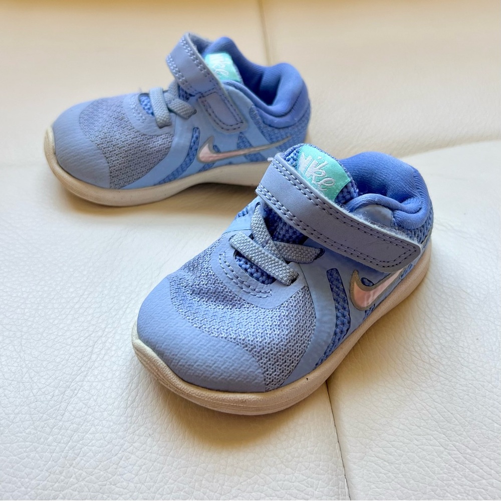 Nike Revolution Sneakers Light Blue Toddler Size 4c